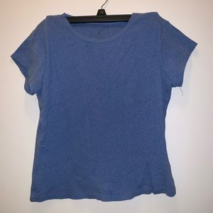 Sky blue textured t-shirt